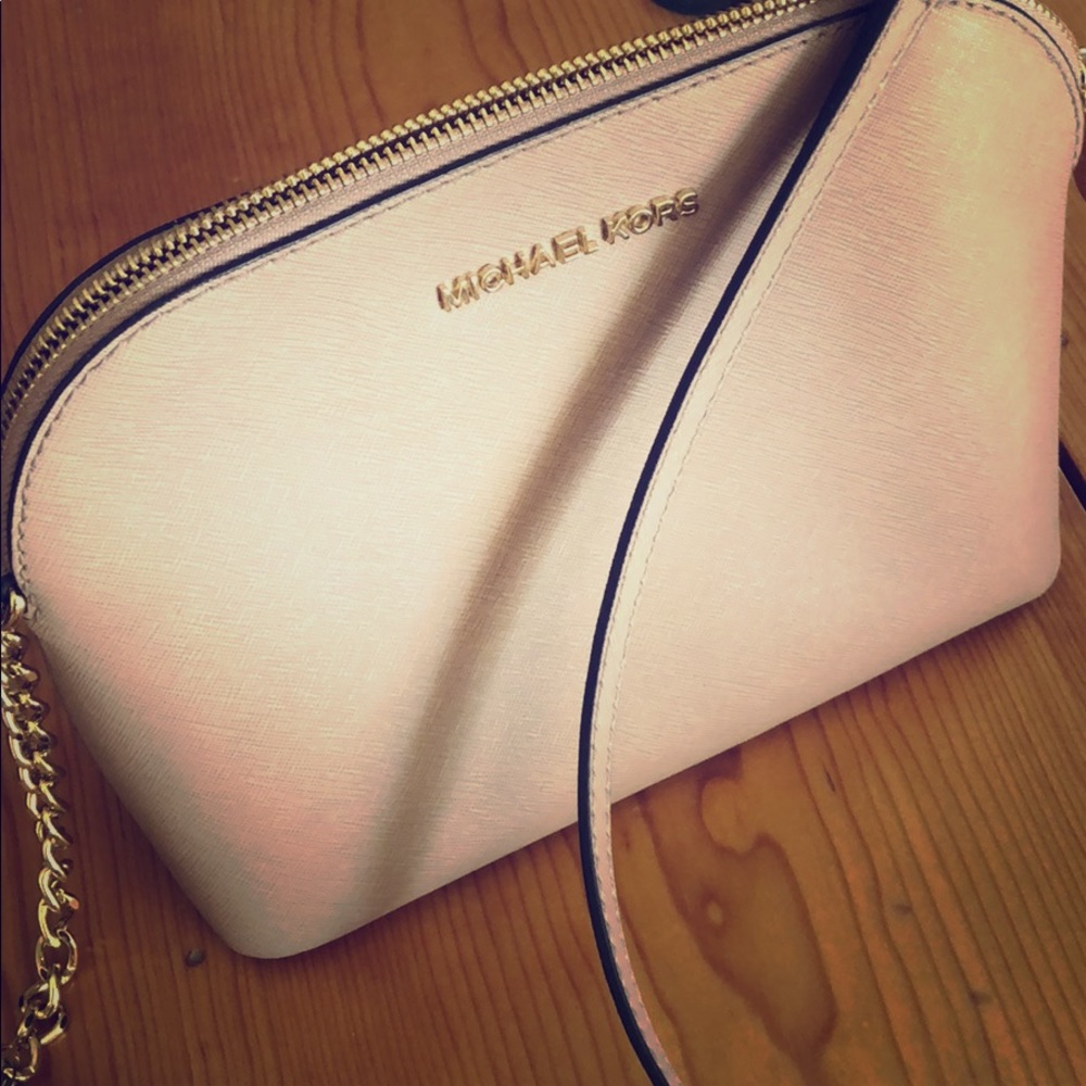Crossbody nude purse